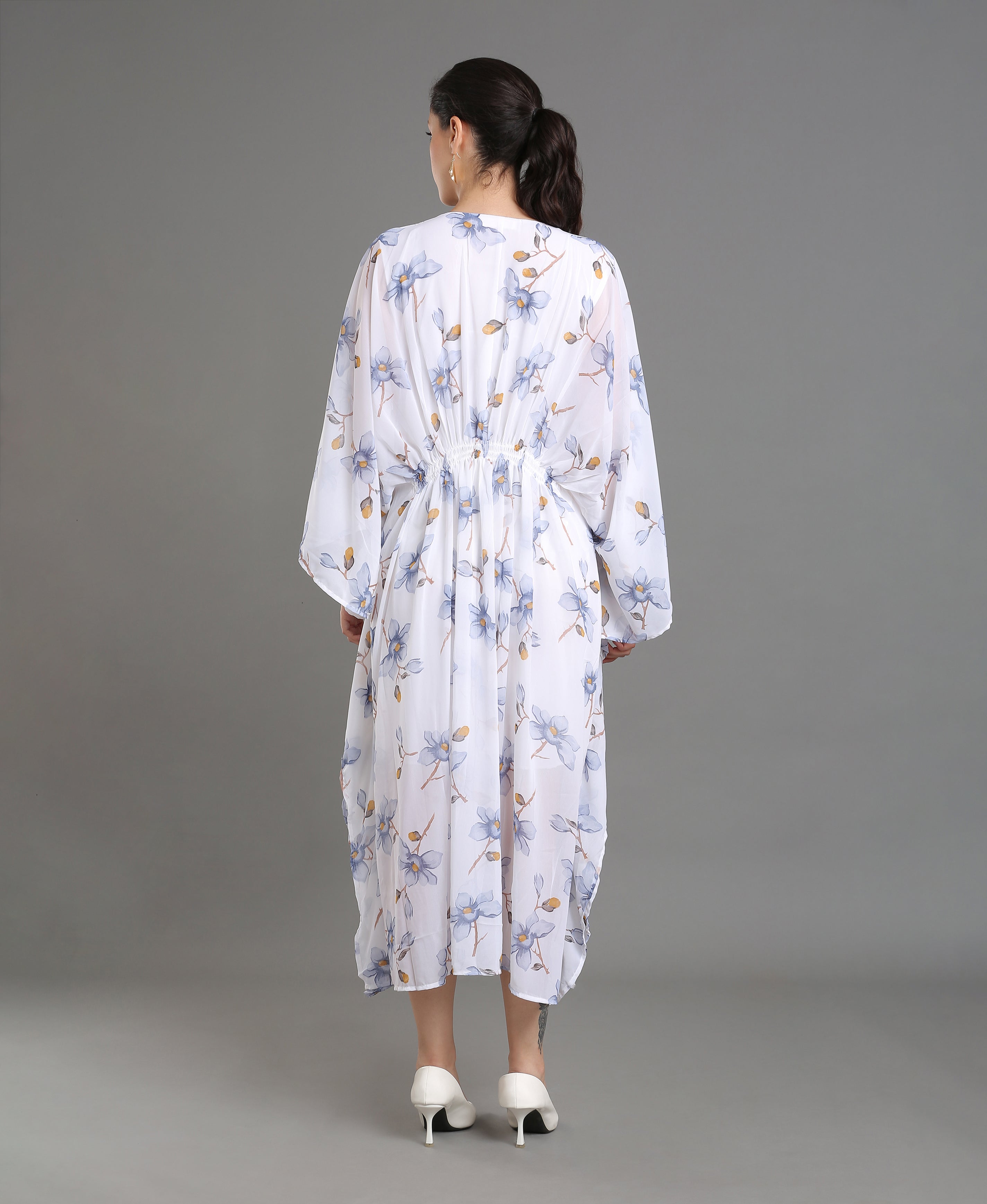 Midnight Bloom Kaftan Dress For Women