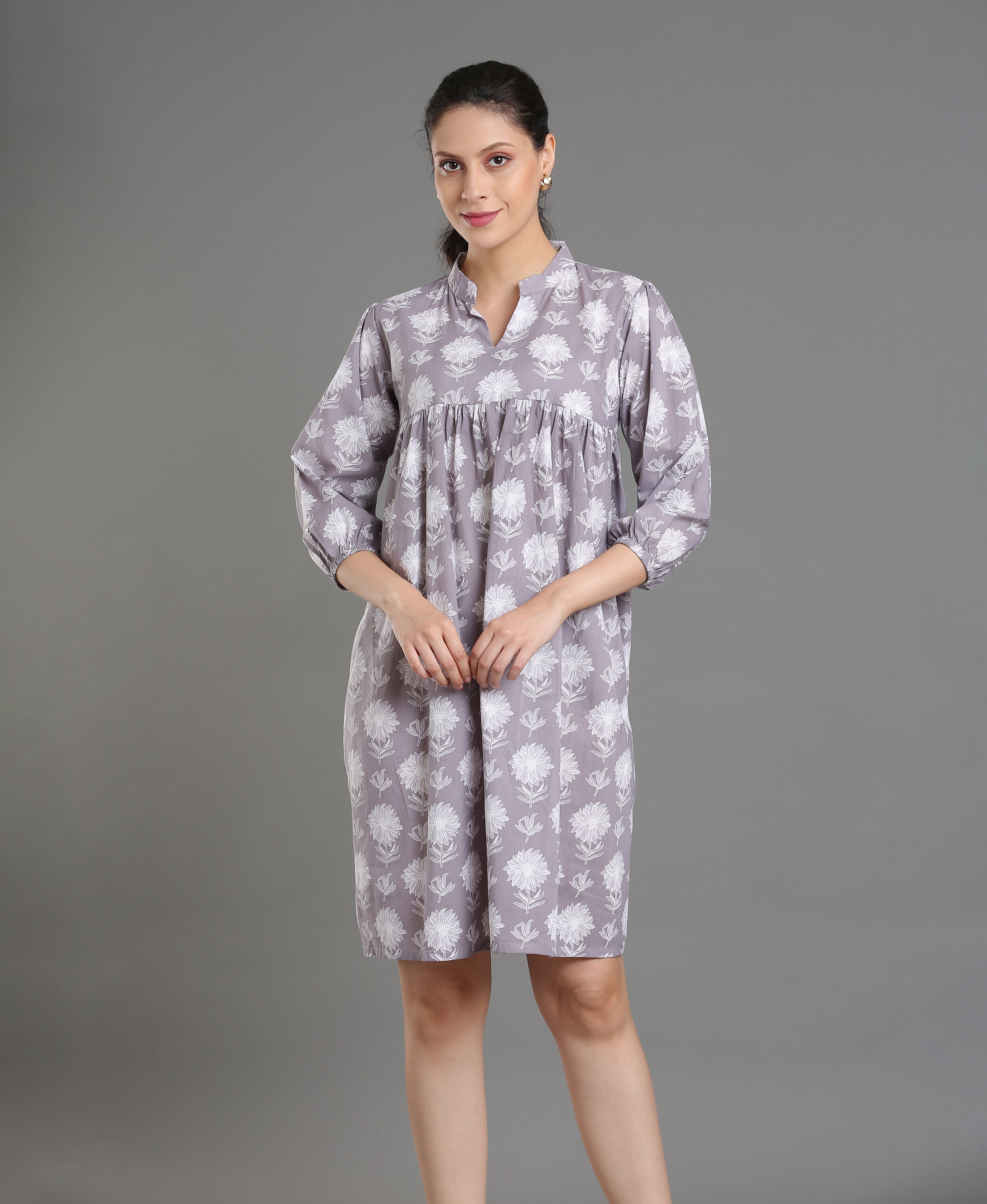 Ash Bloom Cotton Tunic For Women