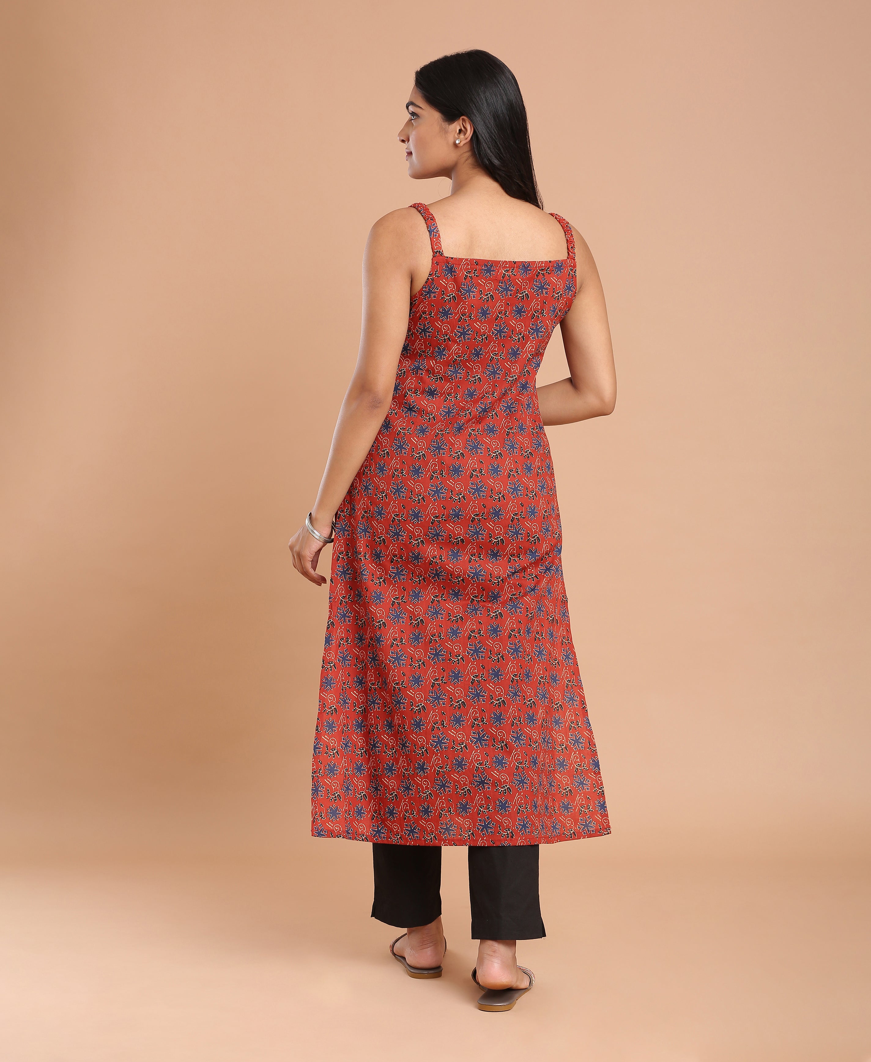 Scarlet Bloom Cotton Kurti For Women
