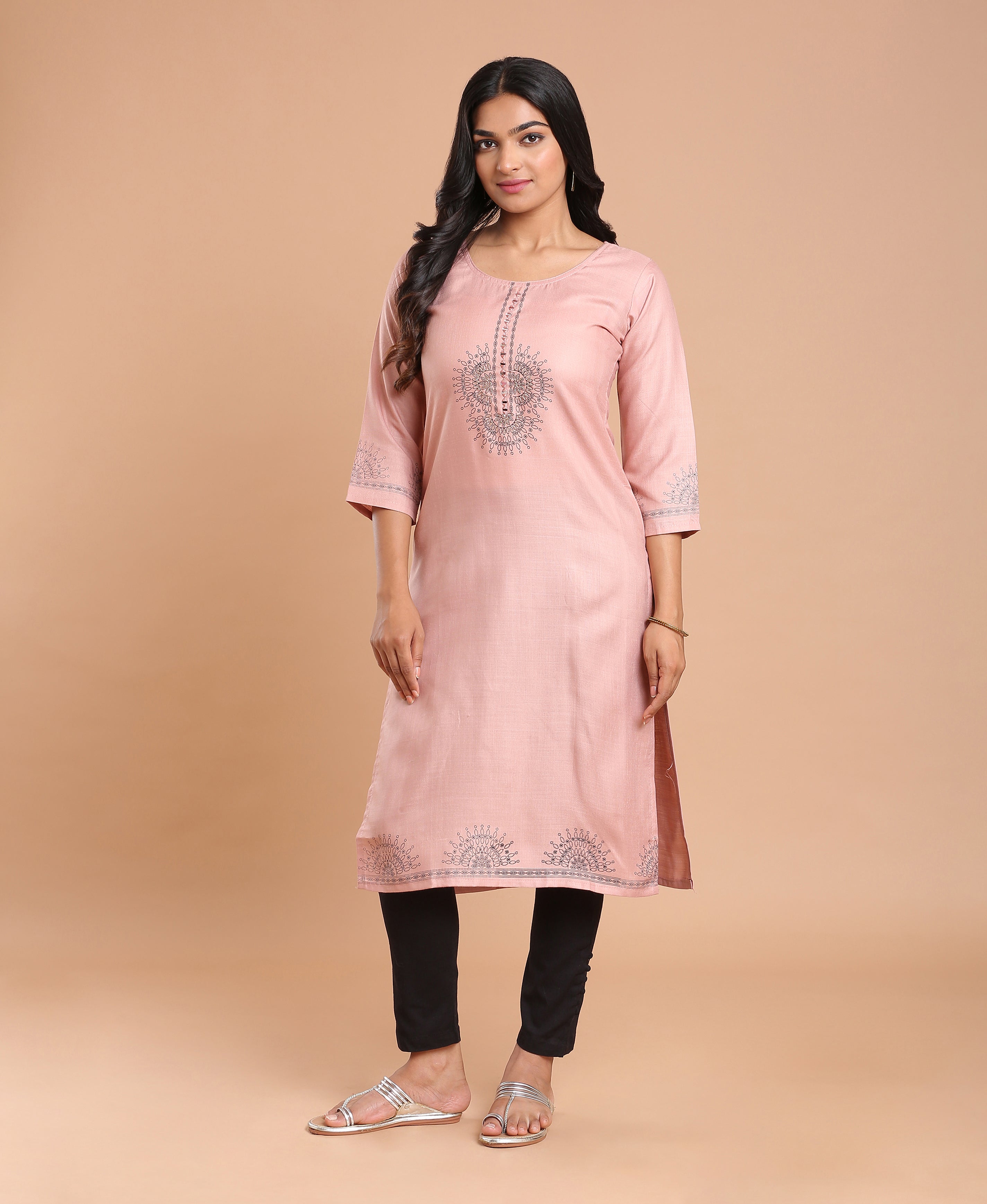 Assorted Glow Poly Cotton Kurti For Women