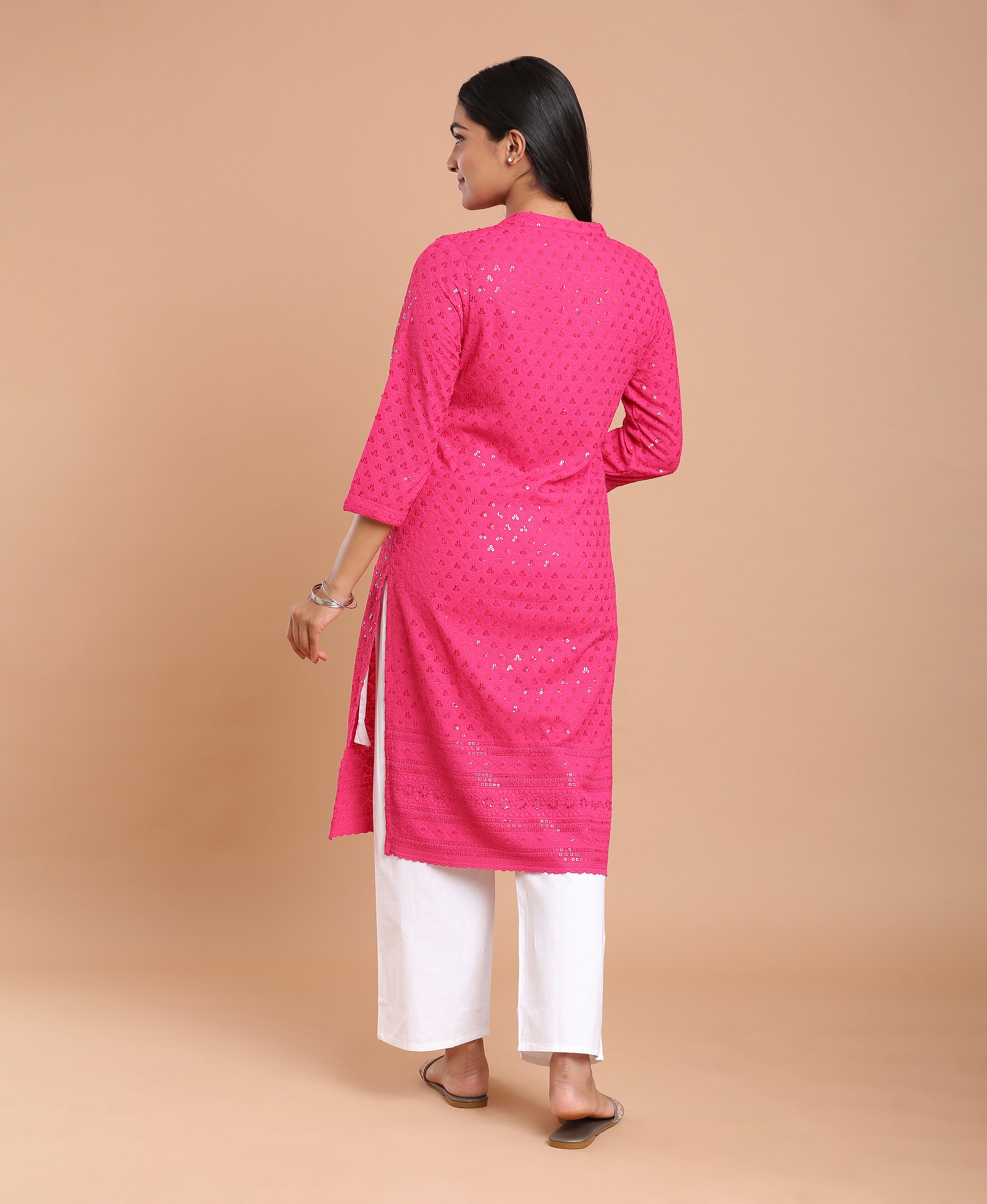 Magenta Grace Rayon Kurti For Women