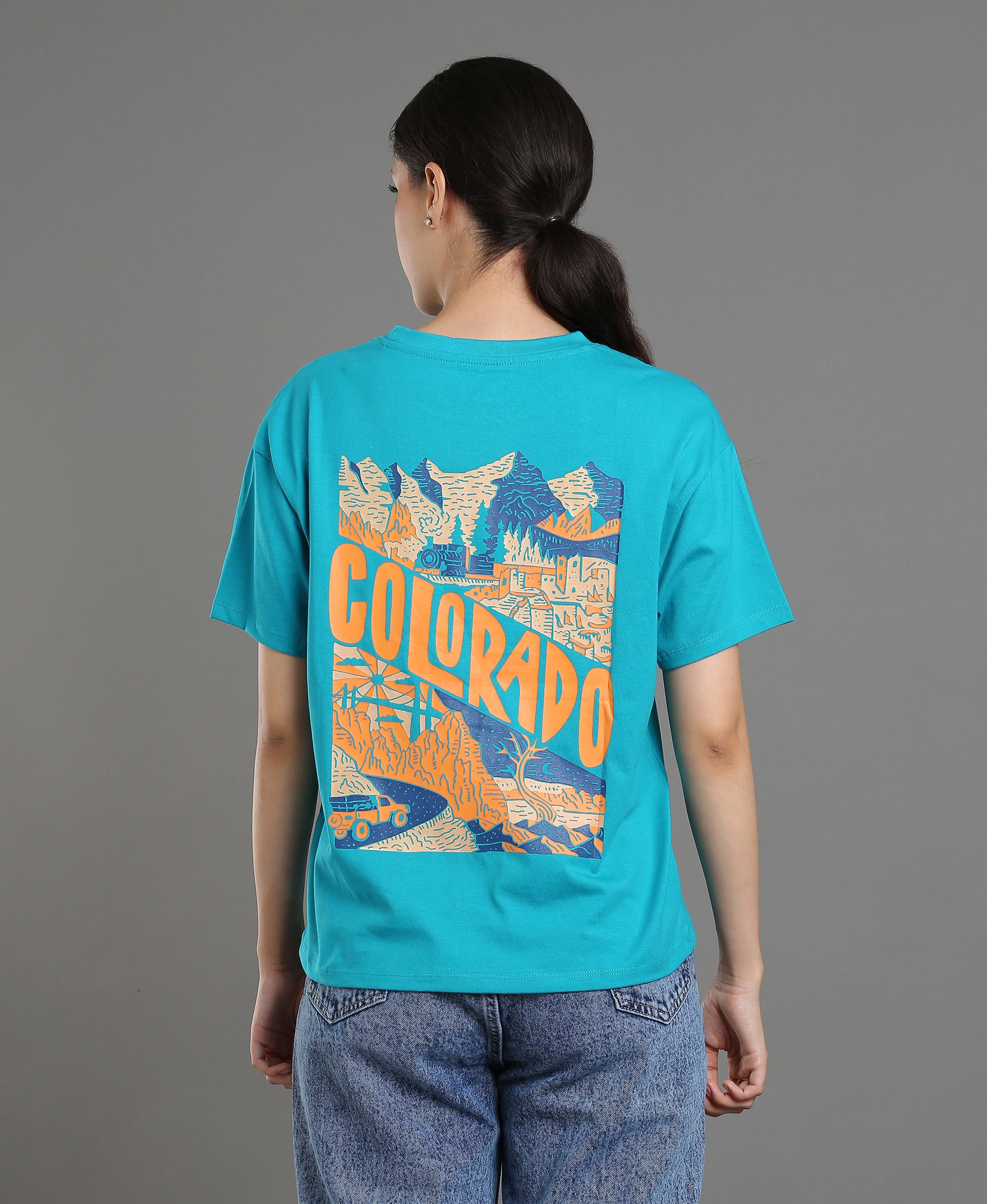 Mocha Cotton Tee For Women